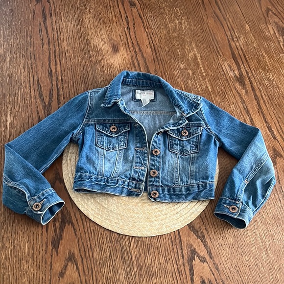 Forever21 Girls Denim Jeans Jacket Size 5/6 - Picture 1 of 5